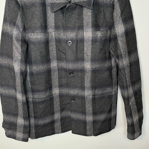 NWT Selected Homme Wool Harry Hybrid Blazer Dark Grey Blue Plaid - Picture 7 of 14